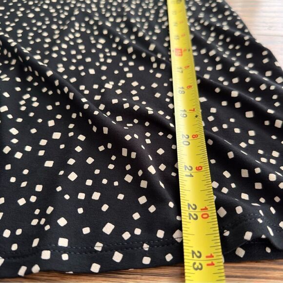 J Jill Wearever Collection Black Dot Rayon Spandex Off Shoulder Top Women’s XLP - Picture 5 of 7